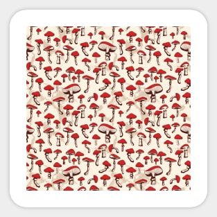 Red Pretty Mushrooms Sticker